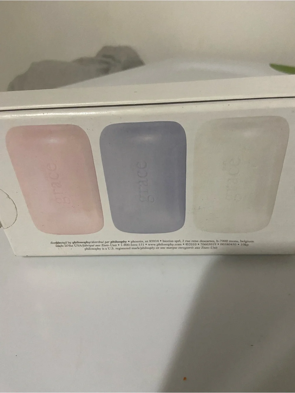 Philosophy State of Grace Boxed 3 Bars Soap Amazing Baby Pure Grace Discontinued